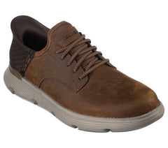 Men's Wide Fit Skechers 205046W Slip-ins Garza Gervin Trainers - Dark Brown