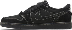 Nike Mens Travis Scott x Air Jordan 1 Low OG SP Sneakers - 'Black Phantom'