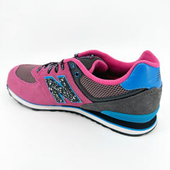New Balance 574 Classics Outside In Pink Blue Kids Running Sneakers KL57407G