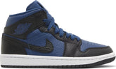 Nike Womens Air Jordan 1 Mid SE Sneakers - 'Split - French Blue'