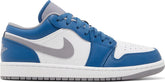 Nike Mens Air Jordan 1 Low Sneakers - 'True Blue Cement'