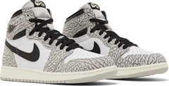 Nike Grade School Womens Air Jordan 1 Retro High OG Sneakers - 'White Cement'