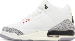 Nike Grade School Womens Air Jordan 3 Retro Sneakers - 'White Cement Reimagined'