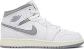 Nike Grade School Womens Air Jordan 1 Mid Sneakers - 'Vintage Grey'