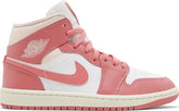 Nike Womens Air Jordan 1 Mid Sneakers - 'Strawberries and Cream'