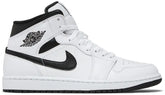 Nike Mens Air Jordan 1 Mid 'White Black'