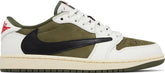 Nike Mens Travis Scott x Air Jordan 1 Retro Low OG SP Sneakers - 'Reverse Olive / Medium Olive'