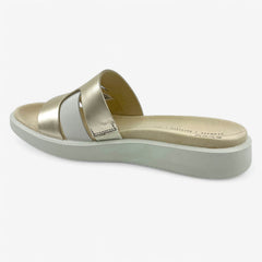 ECCO Flowt White Purple Gold Womens Sandal Slide