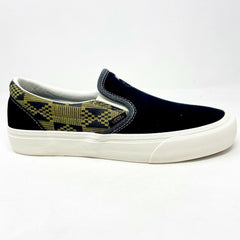 Vans Classic Slip On (Michael February) Black Olive Suede Womens Casual Shoes