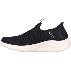 Women's Wide Fit Skechers 149594 Slip-ins Ultra Flex 3.0 Trainers - Black/Rose Gold