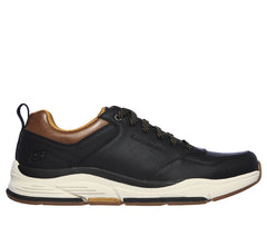 Men's Wide Fit Skechers 66204 Benago Treno Street Wear Walking Trainers - Black