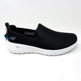 Skechers Go Walk Joy Black White Womens Wide Width Slip on Shoes