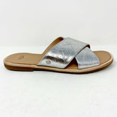 UGG Joni Metallic Silver Womens Casual Summer Sandals 1097209 SLVR