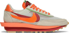 Nike Mens Sacai x Clot x LDWaffle Sneakers - 'Net Orange Blaze'