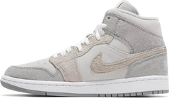 Nike Womens Air Jordan 1 Mid SE Sneakers - 'Particle Grey'