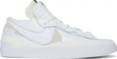 Nike Mens Sacai x Blazer Low Sneakers - 'White Patent'