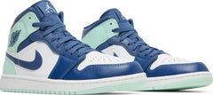 Nike Mens Air Jordan 1 Mid Sneakers - 'Blue Mint'
