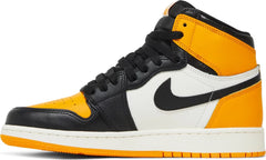 Nike Grade School Womens Air Jordan 1 Retro High OG Sneakers - 'Yellow Toe'