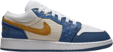 Nike Grade School Womens Air Jordan 1 Low SE Sneakers - 'Patchwork - French Blue'