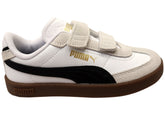 Puma Club II Era V PS Kids Adjustable Strap Sneakers White Black