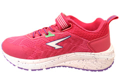 Sfida Prota Kids Girls Adjustable Strap Athletic Shoes Fuchsia Lilac