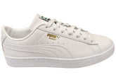 Puma Mens Basket Classic XXI Comfortable White Lace Up Sneakers