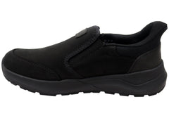 Rieker Mens 06052 Comfortable Leather Extra Wide Fit Slip On Shoes