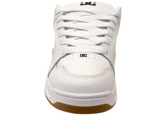 DC Shoes Mens DC Coiler Comfortable Leather Shoes White Black Gum