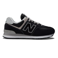 Women's Wide Fit New Balance ML574EVB Walking/Running Trainers - Exclusive - Black/White ENCAP