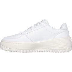 Women's Wide Fit Skechers 185110 Court Classics Grand 92 Be Lifted Trainers - White/Natural