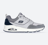 Men's Wide Fit Skechers 183020 Uno Retro One Trainers - Grey