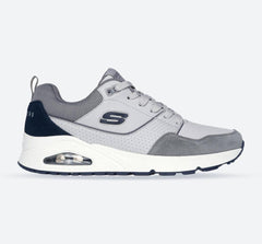 Men's Wide Fit Skechers 183020 Uno Retro One Trainers - Grey