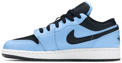 Nike Grade School Womens Air Jordan 1 Low Sneakers - 'University Blue Black'