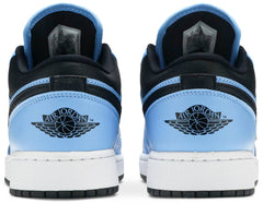 Nike Grade School Womens Air Jordan 1 Low Sneakers - 'University Blue Black'