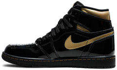 Nike Mens Air Jordan 1 Retro High OG Sneakers - 'Black Metallic Gold'