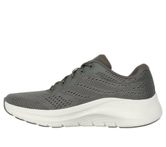 Women's Wide Fit Skechers 150051 Arch Fit 2.0 Big League Trainers - Olive