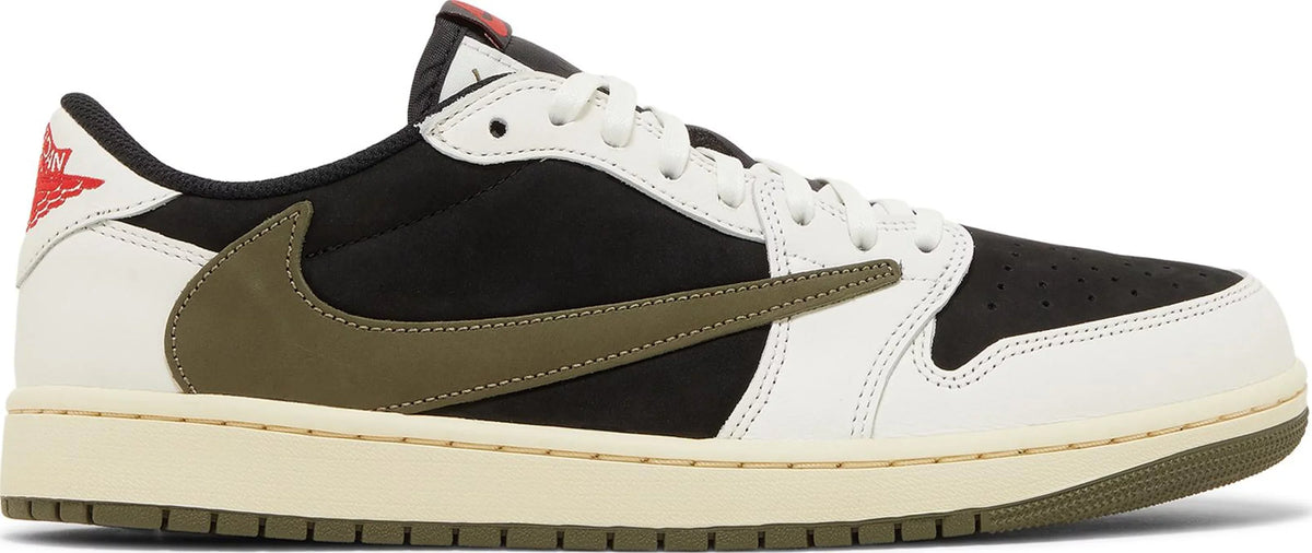 Nike Womens Travis Scott x Air Jordan 1 Retro Low OG Sneakers - 'Olive'