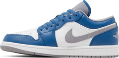 Nike Grade School Womens Air Jordan 1 Low Sneakers - 'True Blue Cement'
