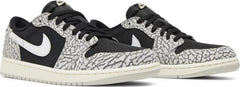 Nike Mens Air Jordan 1 Retro Low OG Sneakers - 'Black Cement'