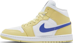 Nike Womens Air Jordan 1 Mid Sneakers - 'Lemon Wash'