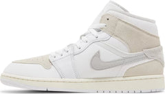 Nike Mens Air Jordan 1 Mid SE Craft Sneakers - 'Inside Out - White Sail'