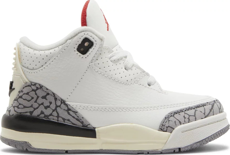 Nike Toddlers Air Jordan 3 Retro Sneakers - 'White Cement Reimagined'