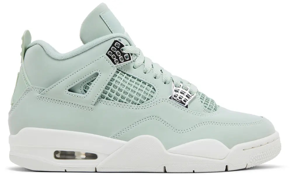 Nike Womens Air Jordan 4 Retro Sneakers - 'Abundance / Seafoam'
