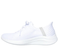 Women's Wide Fit Skechers 149710W Slip-ins Ultra Flex 3.0 Brilliant Trainers - White