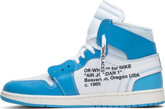 Nike Mens Off-White x Air Jordan 1 Retro High OG Sneakers - 'UNC'