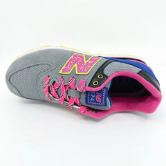 New Balance 574 Classics Grey Pink Blue Kids Running Sneakers KL57406G