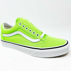 Vans Old Skool (Neon) Gecko Green True White Womens Casual Shoes Sneakers