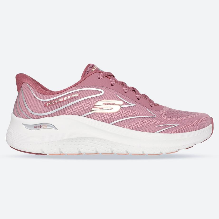 Women's Wide Fit Skechers 150328 Slip-ins Arch Fit 2.0 Sleek Stride Trainers
