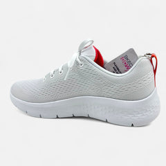 Skechers Go Walk Flex Kali White Hot Coral Womens Athletic Ultra Go Sneaker