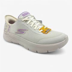 Skechers Go Walk Flex Eva Natural Purple Womens Athletic Sneaker